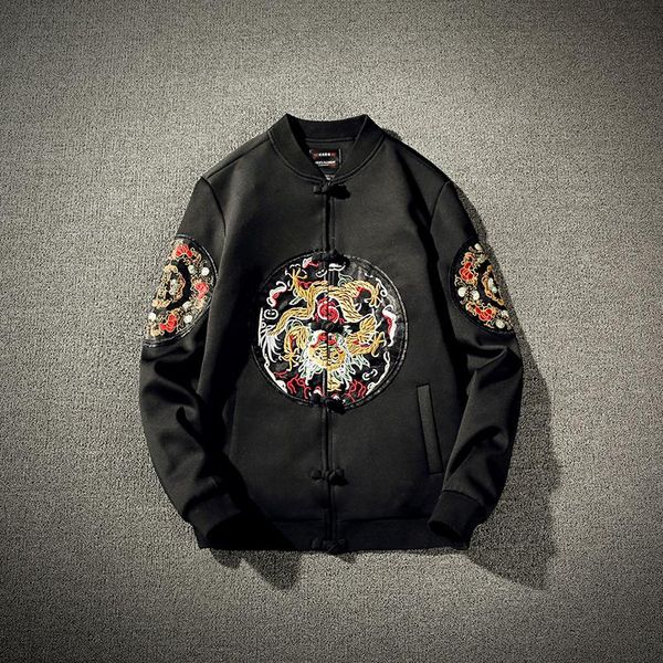 

men's jackets men winter 2021 bomber male jacket coats casual brand autumn pilot embroidery outerwear parka, Black;brown