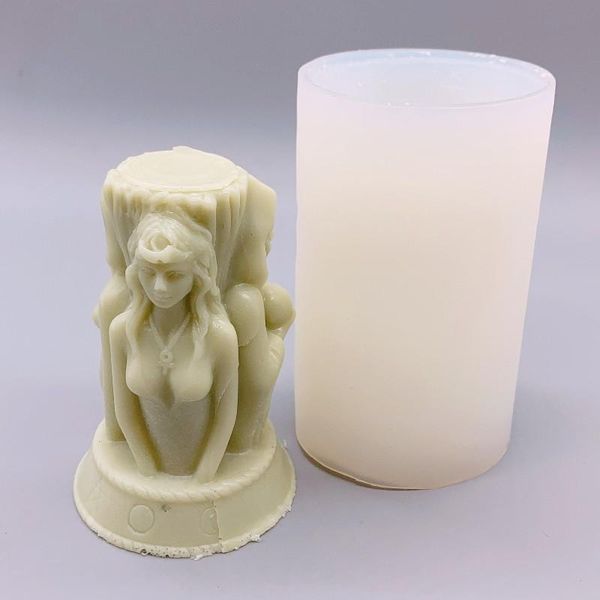

craft tools three goddess candle candlestick mold magic divination ceremony altar diy crystal silicone