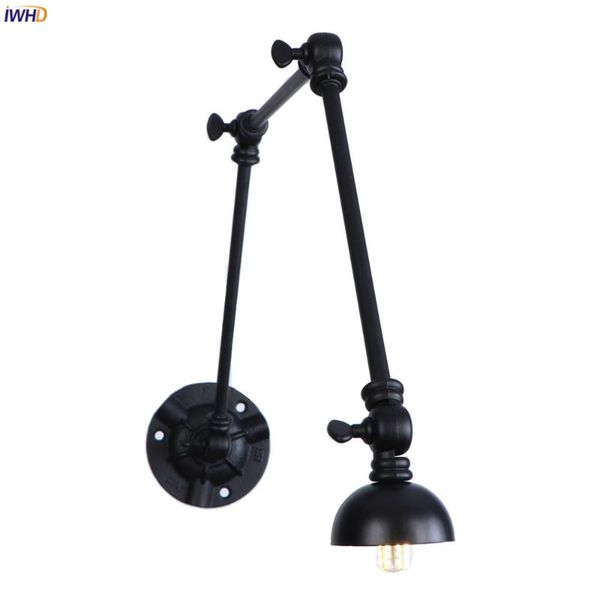 

wall lamp iwhd 3 arms black vintage bedroom stair beside loft decor industrial light led wandlamp applique murale luminaira