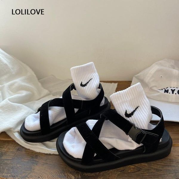 

sandals arrivals summer women japanese shoes elegant non-slip sweet pu leather cartoon casual, Black
