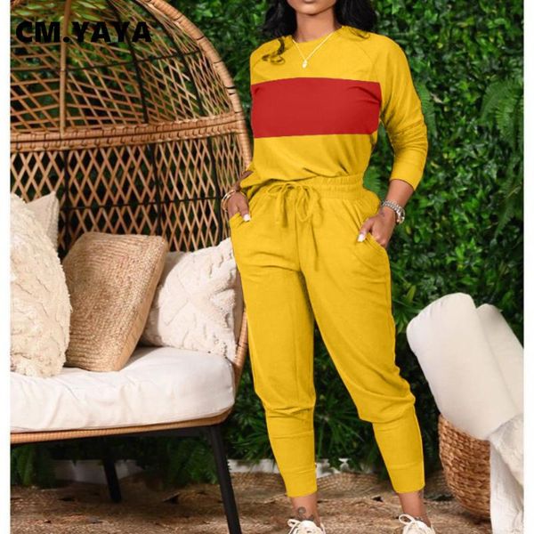 

women's two piece pants lemon gina women tracksuit patchwork + pockets 2 sets active sweatsuits casual fashion outfit fall, White