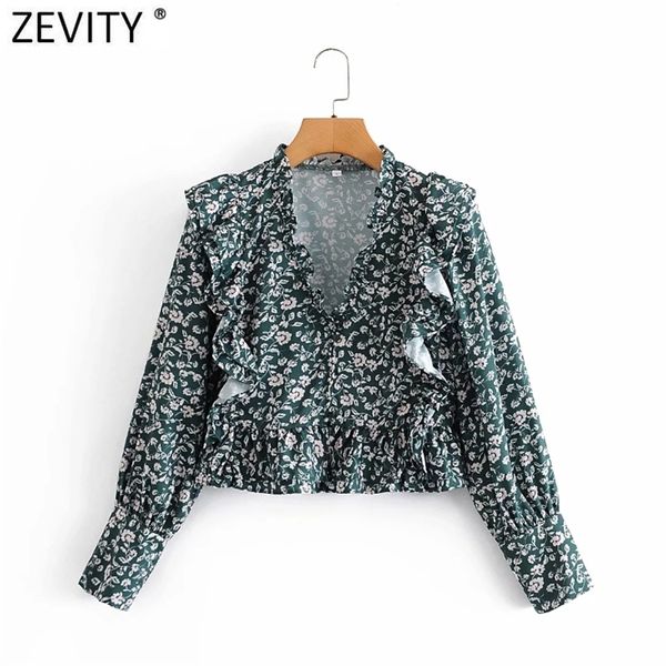 

women sweet agaric lace v neck floral print short blouse female long sleeve ruffles shirts chic femme blusas ls7343 210420, White