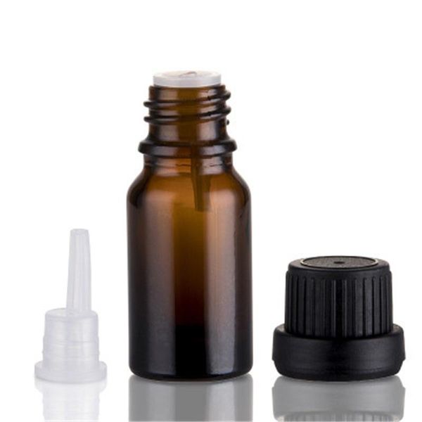 

storage bottles & jars 10pcs 5ml 10ml 15ml 30ml 50ml 100ml thick amber essential oil glass with black euro dropper containers