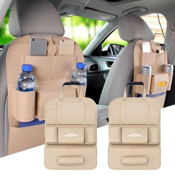 

car organizer universal back seat storage bag trunk 6 pockets hanging accessories stowing tidying