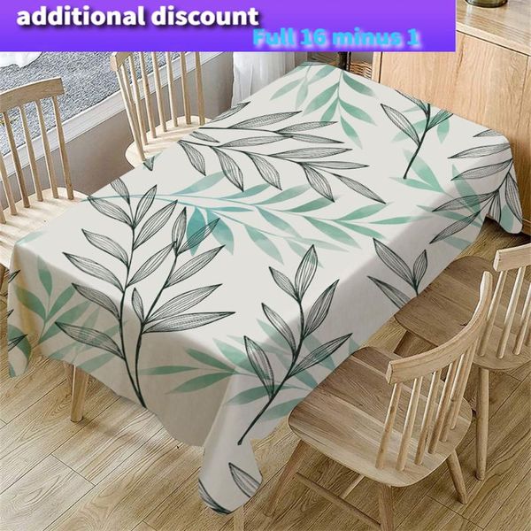 

tree leaf pattern table cloth rectangular tea cover dining home decor