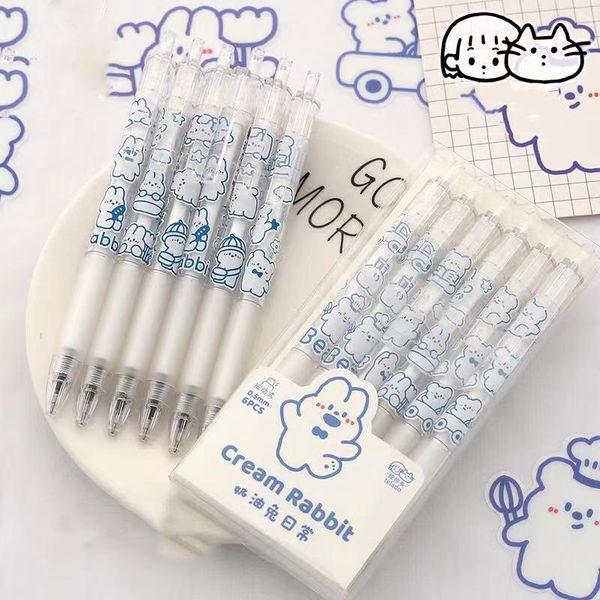 

gel pens cream pen 0.5mm black ink for girl gift kawaii stationery school writing office supplies signature