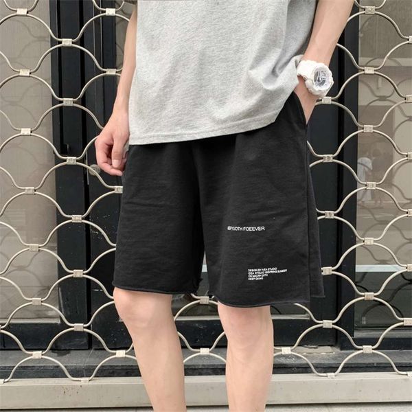 

men's shorts five color men's shorts summer casual capris beach drawstring cotton large underpants running sports pants, White;black
