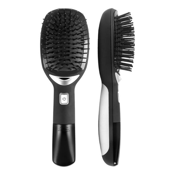 

hair brushes 2.0 electric ionic brush straightening irons negative ion comb anti-static scalp massage straight, Silver