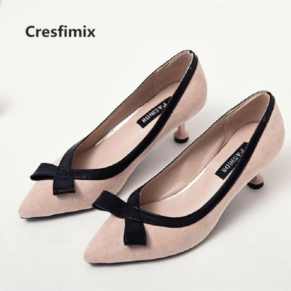 

dress shoes cresfimix mujer tacones altos women fashion sweet flock high heel lady casual stylish cool comfortable a3202, Black