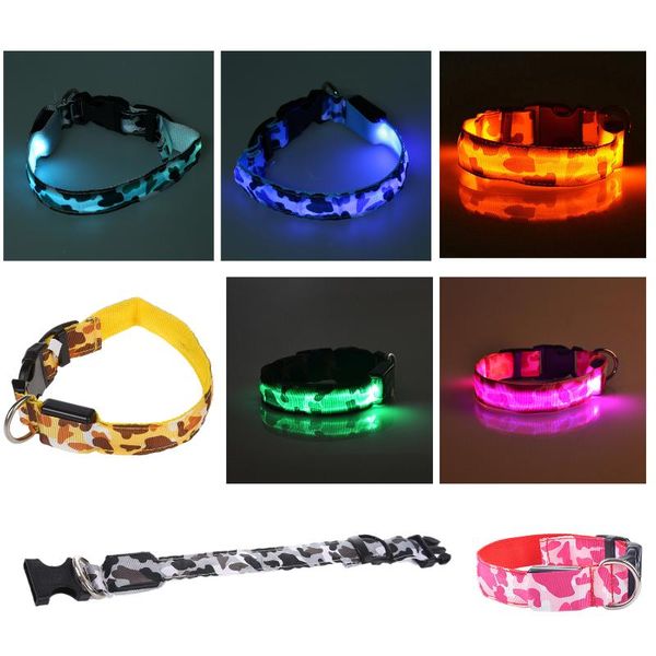 

green l, pets dog led leopard night safety collar adjustable collars & leashes