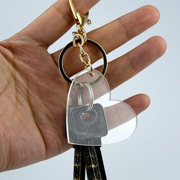

keychains keychain blanks acrylic ornament with hole for valentine's day gift painting diy r3mc, Silver