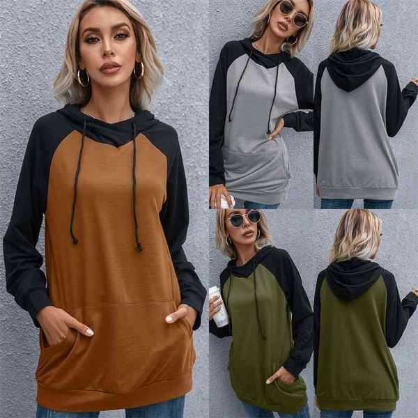 

autumn and winter 2021 new women's wear pullover hooded sweater, Black
