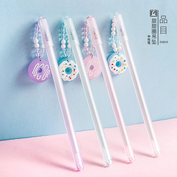 

pens doughnut dant cute girl gel office stationery 0.5mm black signature