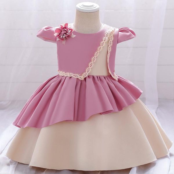 

girl's dresses princess toddler baby girls dress headband 2pcs floral bow sleeveless a-line sundress size, Red;yellow