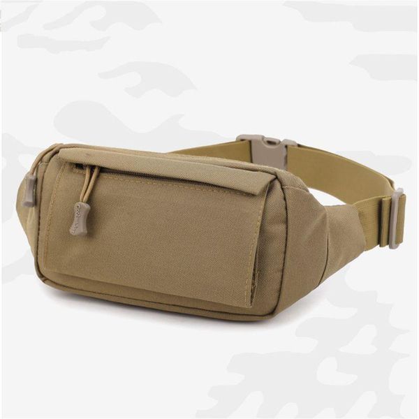 

men fanny pack chest shoulder bag with 3 pockets nylon minitary waist 2021 zipper belt black/khaki bags