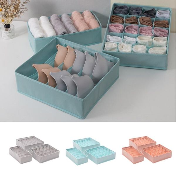 

storage drawers 3pcs/set non-woven fabric foldable underwear bra socks scarf closet drawer wardrobe organizer separated box
