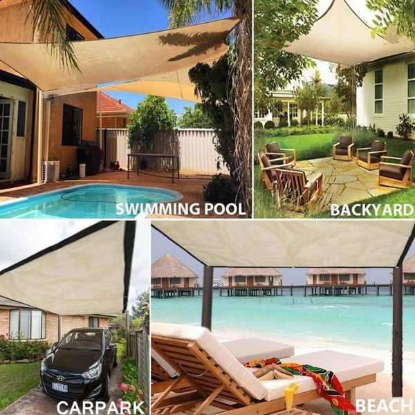 

shade sail square anti-uv sun net outdoor pool camping patio canopy garden y3y2