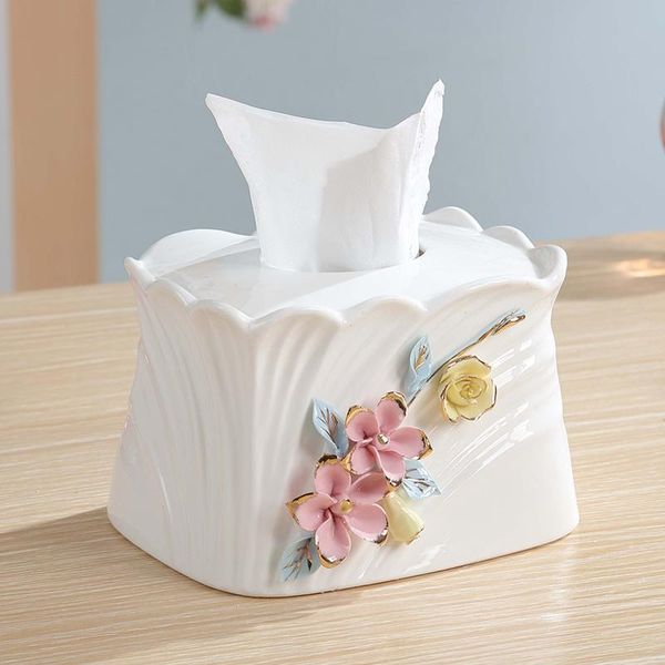 

handmade paper box creative home living room coffee table restaurant dining european ceramic tissue decoration boxes & napkins