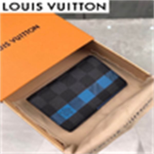 

blue compact holders new checkerboard brand strip wallet n60076 men long designer wallet chain wallets key card luxury purse yvvl clutches e