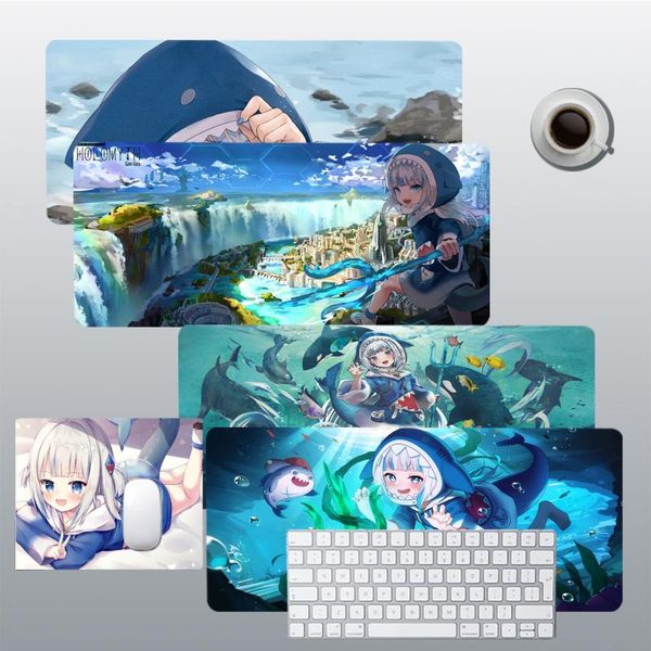 

mouse pads & wrist rests maiyaca anime hololive usada pekora gawr gura large sizes pad mat size for l xl game customized cs go pubg