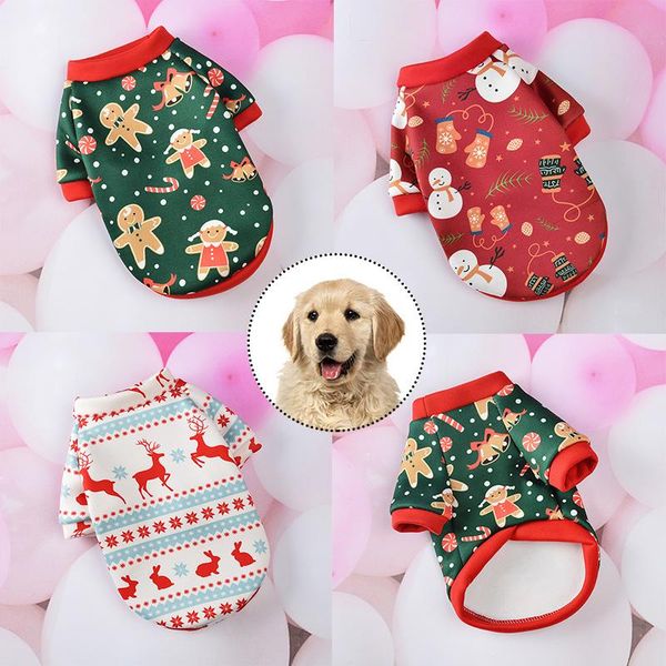 

dog apparel christmas clothes winter warm pet jacket coat puppy clothing hoodies for small medium dogs yorkshire outfit xs-xl