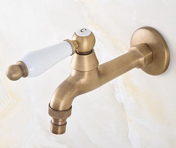 

bathroom sink faucets antique brass single ceramic handle washing machine faucet /garden water tap / laundry taps mav311