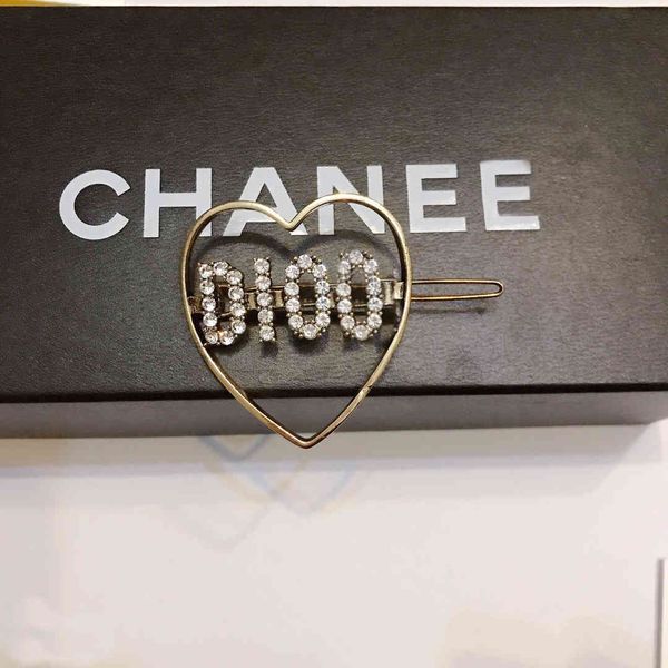 

design jewelry 2021 new hairpin love letter bangs frog clip star same make old style 8j2w, Golden;silver