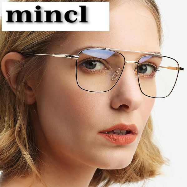 

fashion sunglasses frames men square glasses for women myopia optical vintage business eyewear metal transparent men's eyeglasses nx, Black