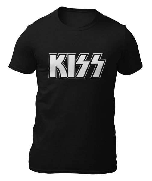 

T-shirt-kiss logo-t-shirt -, White;black