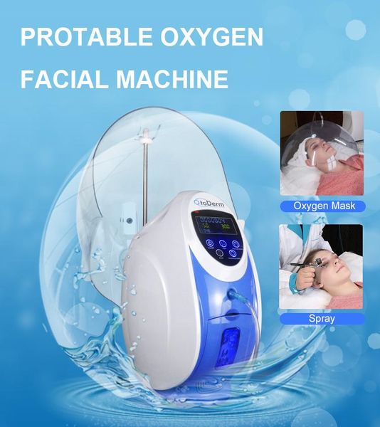 O2Toderm Kore Oksijen Jet Peel Yüz Terapisi Yüz Maske Makinesi Derma Anion Generato Jett Cilt Beyazlatıcı Güzellik Ekipmanları