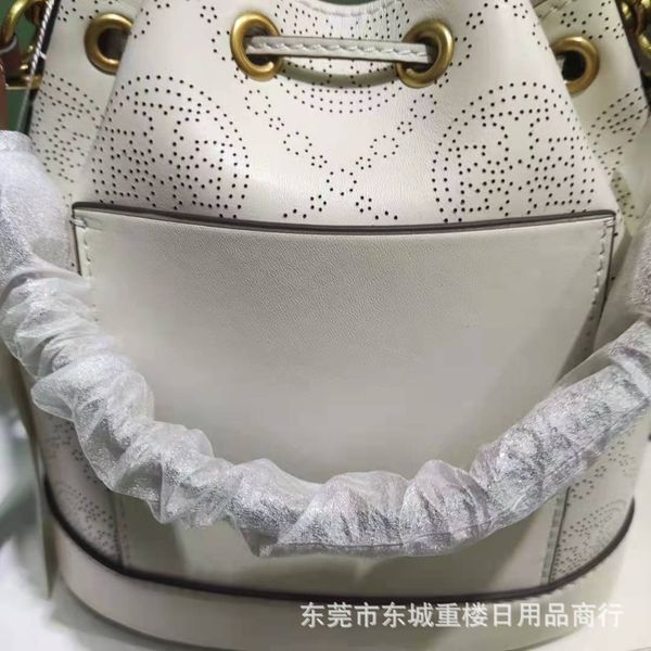 

same empty bucket bag fashion drawstring solid color leisure single shoulder messenger bag pu version reservation