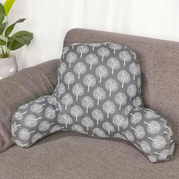 

pillow cotton linen sofa cushion back bed backrest reading rest lumbar support chair with arm home decor