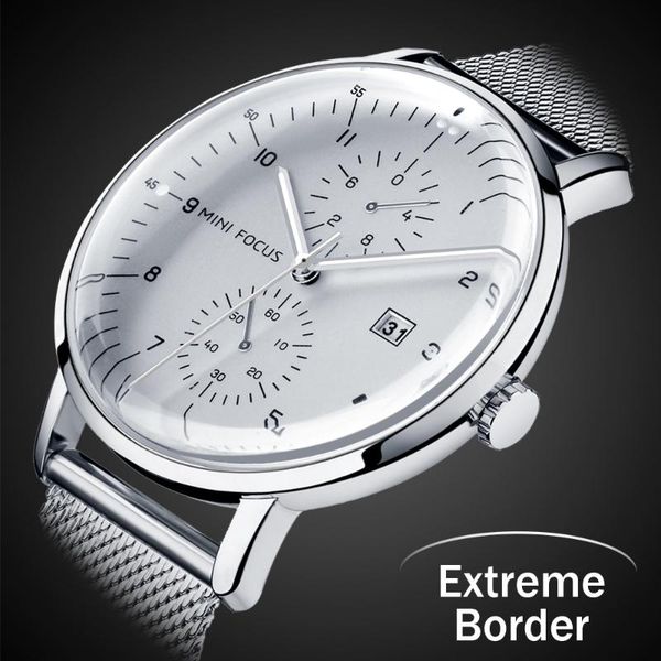 

wristwatches 2021 drop ship extremely narrow convex surface men watch fashion stainless steel date clock relogio masculino, Slivery;brown