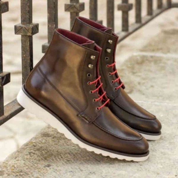 

dress shoes botas masculinas de couro pu com cadarÃ§o, botas martin cano alto fundo reto, estilo britÃ¢nico zz340 j3qs, Black