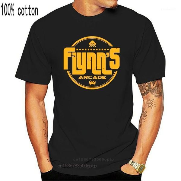 

men's t-shirts 100% cotton o-neck custom printed tshirt men t shirt flynn arcade - tron women t-shirt, White;black