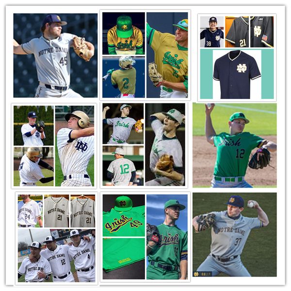 

ncaa custom nd college stitched baseball jersey 9 jack brannigan jersey 26 cameron brown 41 jackson dennies 25 ryan lynch 30 mitch megias 36, Black