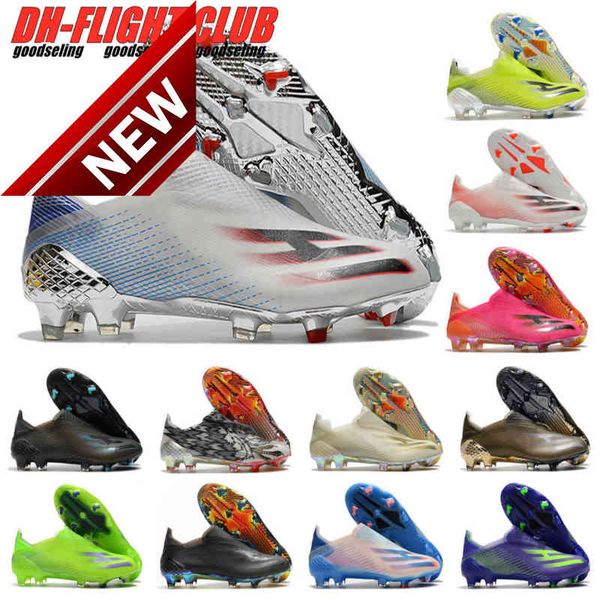 

2022 x ghosted fg soccer shoes showpiece precision to blur mens slip-on football 20+x boots cleats size us6.5-11
