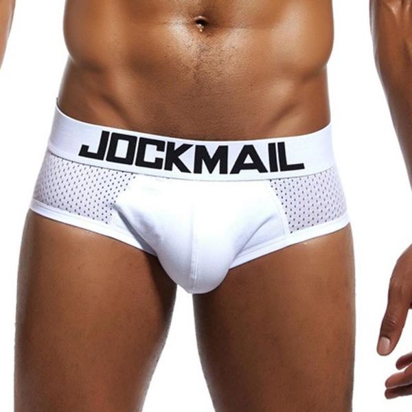 

underpants designed brand men underwear briefs slip mesh shorts cueca gay male panties breathable cotton, Black;white