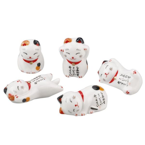 

chopsticks 5pcs/set cat forks holder spoon pillow chopstick rest home decoration