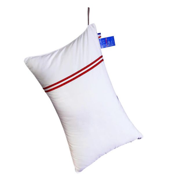 

white red stripe soft feather fabric sleep pillow stretch neck for sleeping el standard and home supplies bed