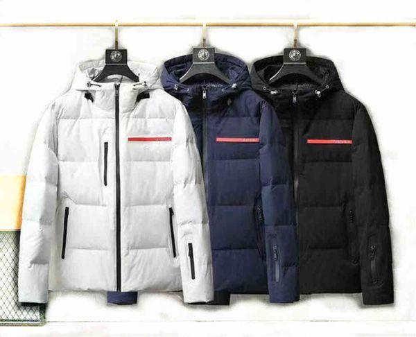

21ss men's outerwear coats outerwear designer parka coat winter down jacket real wolf fur windproof bgsj, Black
