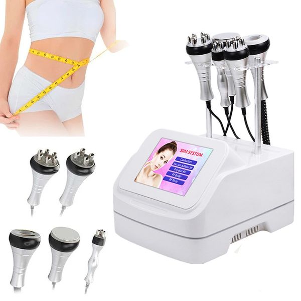 

5in1 ultrasonic cavitation radio frequency bipolar slimming machine body face cellulite removal vacuum fat loss beauty equipment
