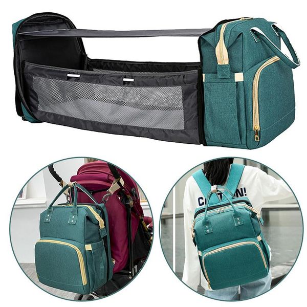 

diaper bags multifunctional portable foldable bag mother travel big backpack crib changing table mat for outdoor use