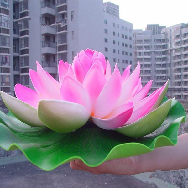 

diameter artificial flower water pool simulation lotus for wedding decoration home decor (pink red purple orange white) decorative flowers &