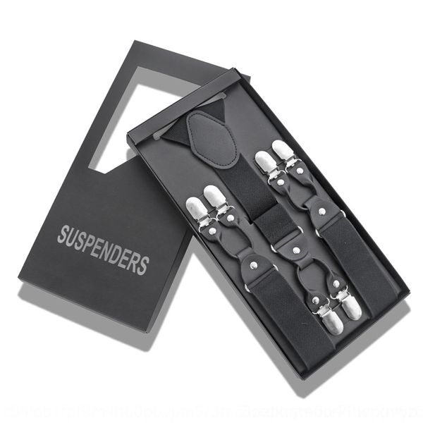 

U2Q suspenders clip strap 6 entrainment 6 entrainmentclip strap, Black;white