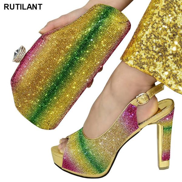 

dress shoes latest design italian and bag to match wedding party wholesale 2021 matching high heels open toe sandals, Black