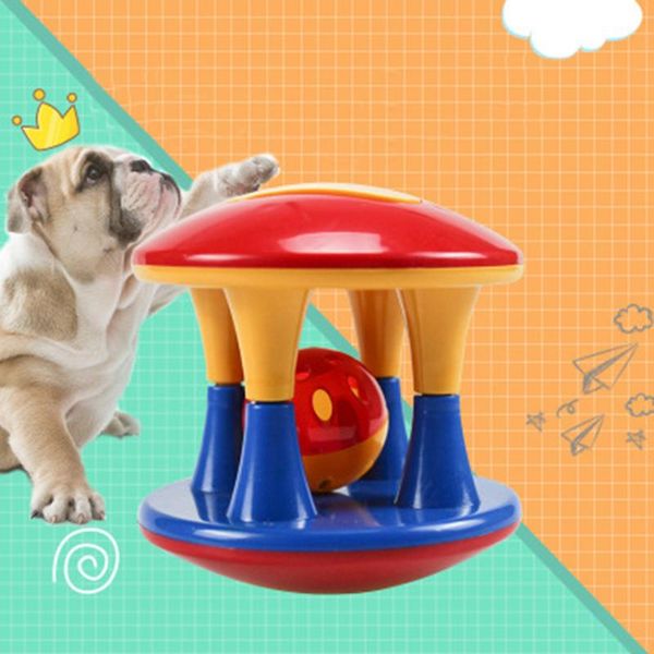 

cat toys 2021 style rolling barbell bell ball pet toy cute dog vocal accessories