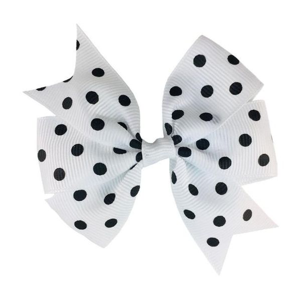 Acquista Fiocco In Nastro A Pois In Grosgrain Per Fascia Per Capelli Boutique Hairbows Accessori Per Capelli Bambina