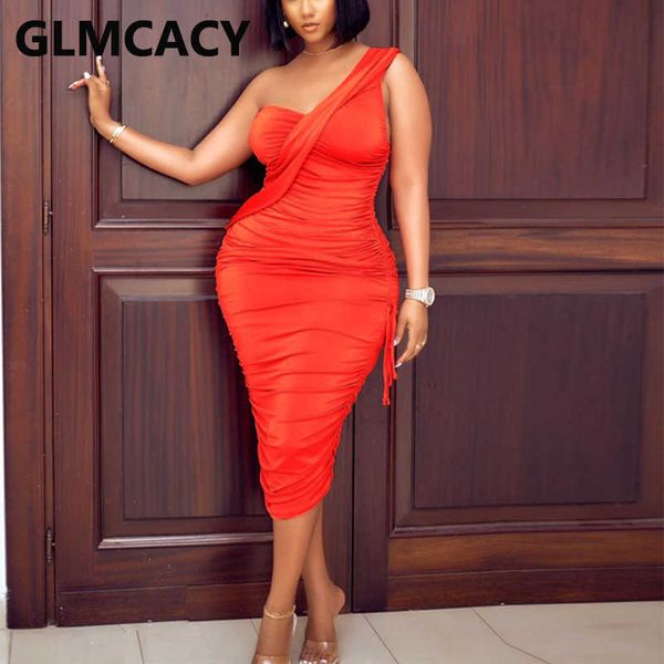 

one shoulder elegant bodycon evening party midi dress 210702, Black;gray