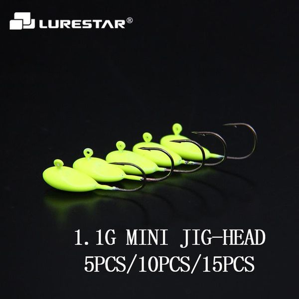 

1.1g mini lead-head hook colorful tadpole metal bait jigging winter ice-fishing-lure 5/10/15pcs worm soft fish-accessories fishing hooks